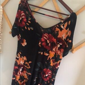 Floral Black Maxi Dress